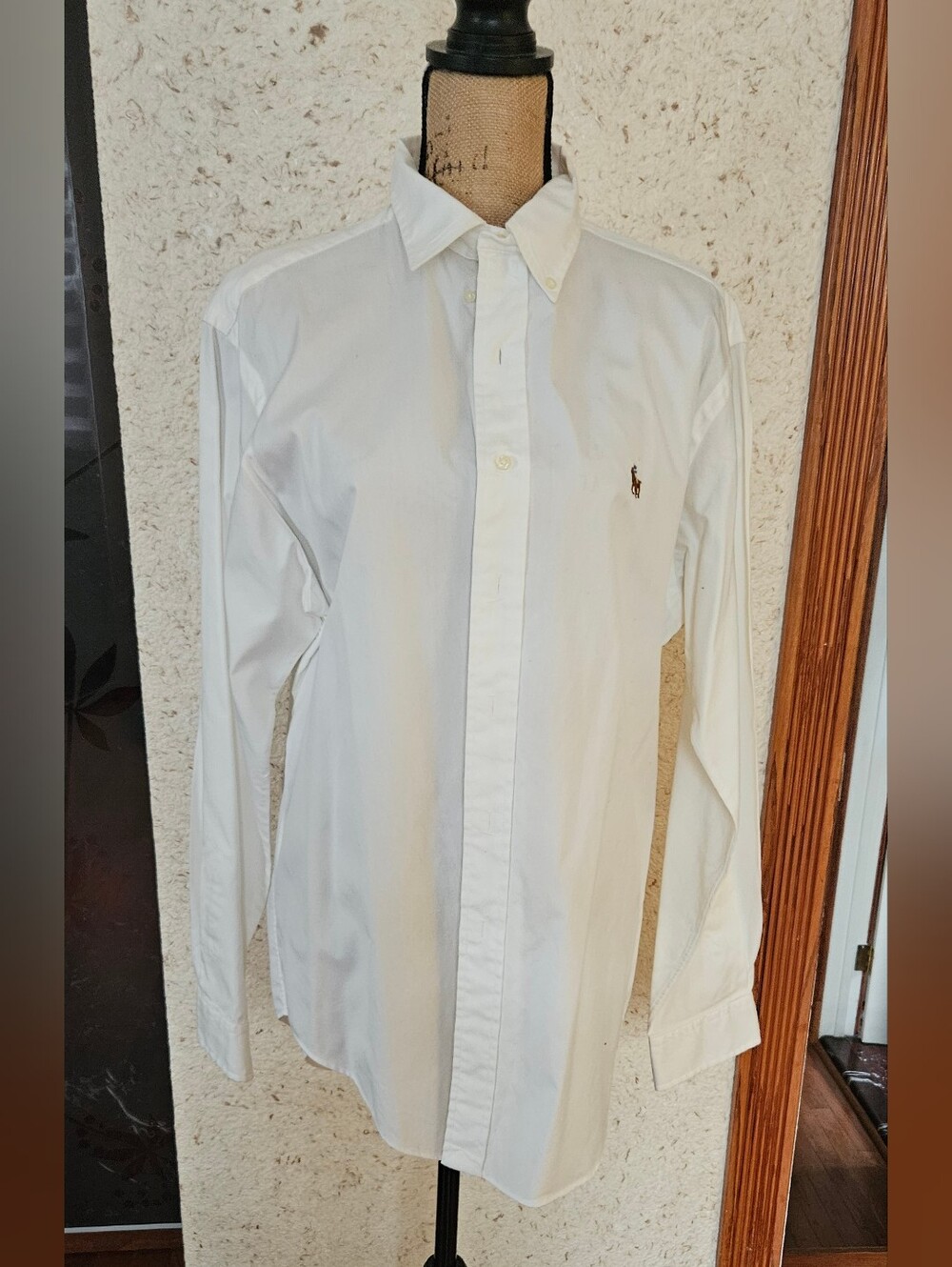 Ralph Lauren White Long-Sleeve Button-Down Shirt